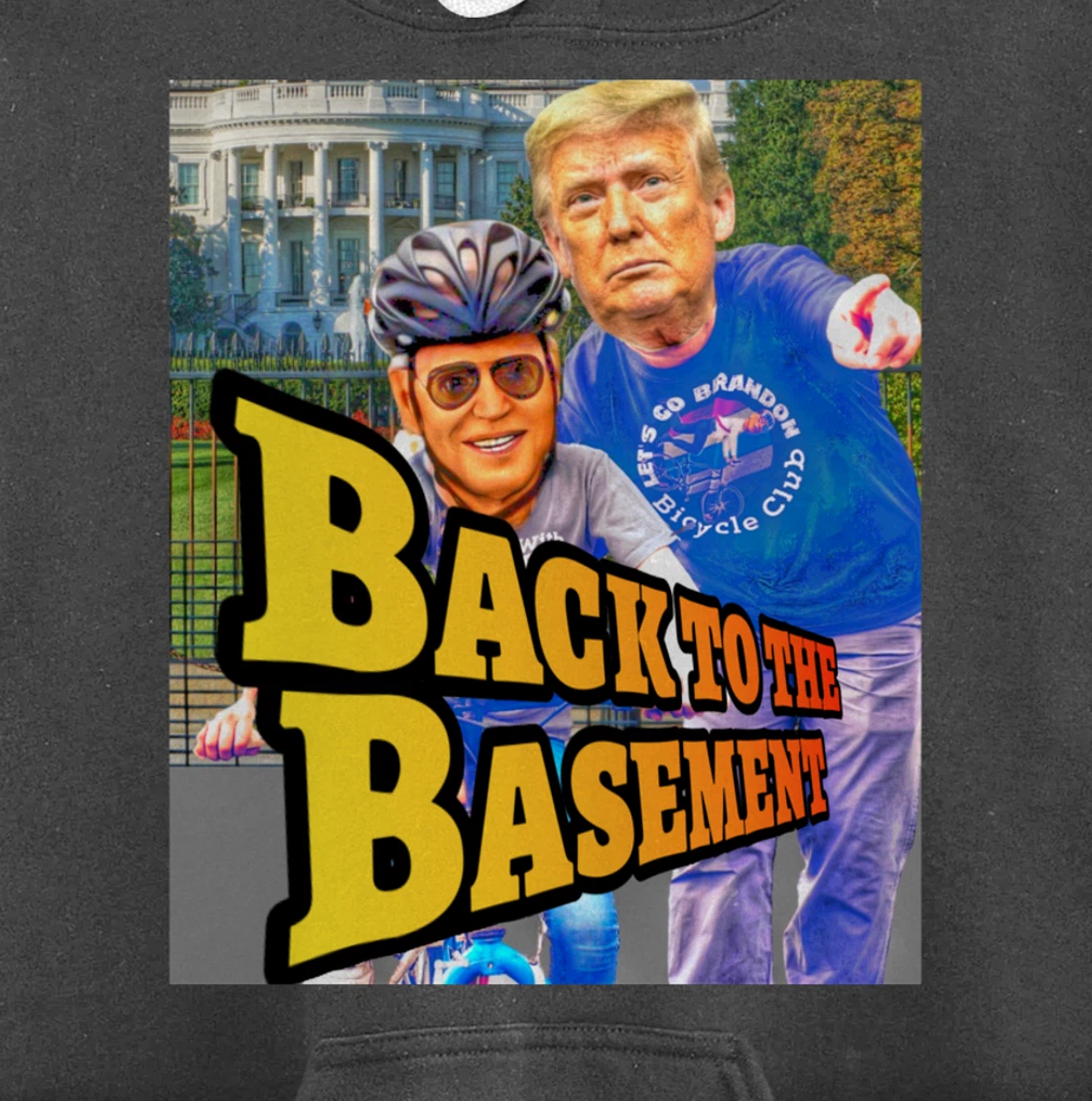 Back to the Basement Biden Trump Bicycle Patriot Republican Pullover Hoodie