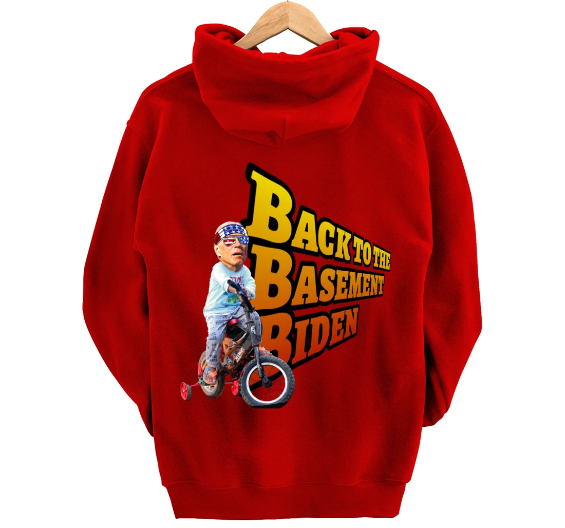 Back to the Basement Biden Trump Bicycle Patriot Republican Pullover Hoodie