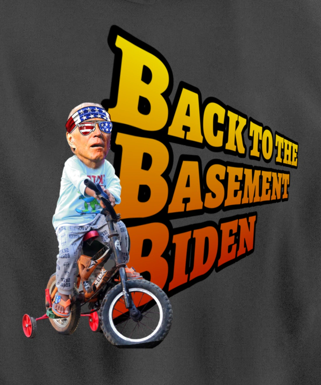Back to the Basement Biden Trump Bicycle Patriot Republican Pullover Hoodie