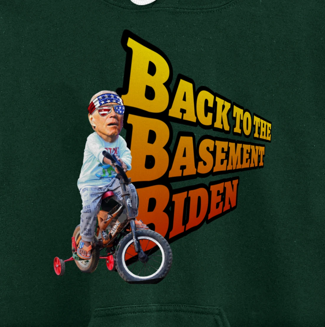 Back to the Basement Biden Trump Bicycle Patriot Republican Pullover Hoodie