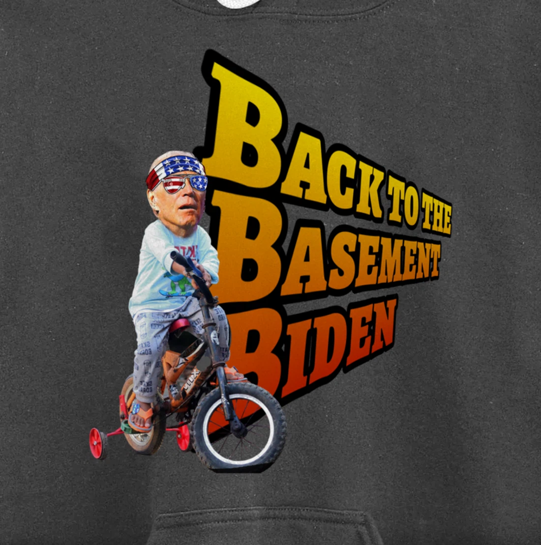 Back to the Basement Biden Trump Bicycle Patriot Republican Pullover Hoodie