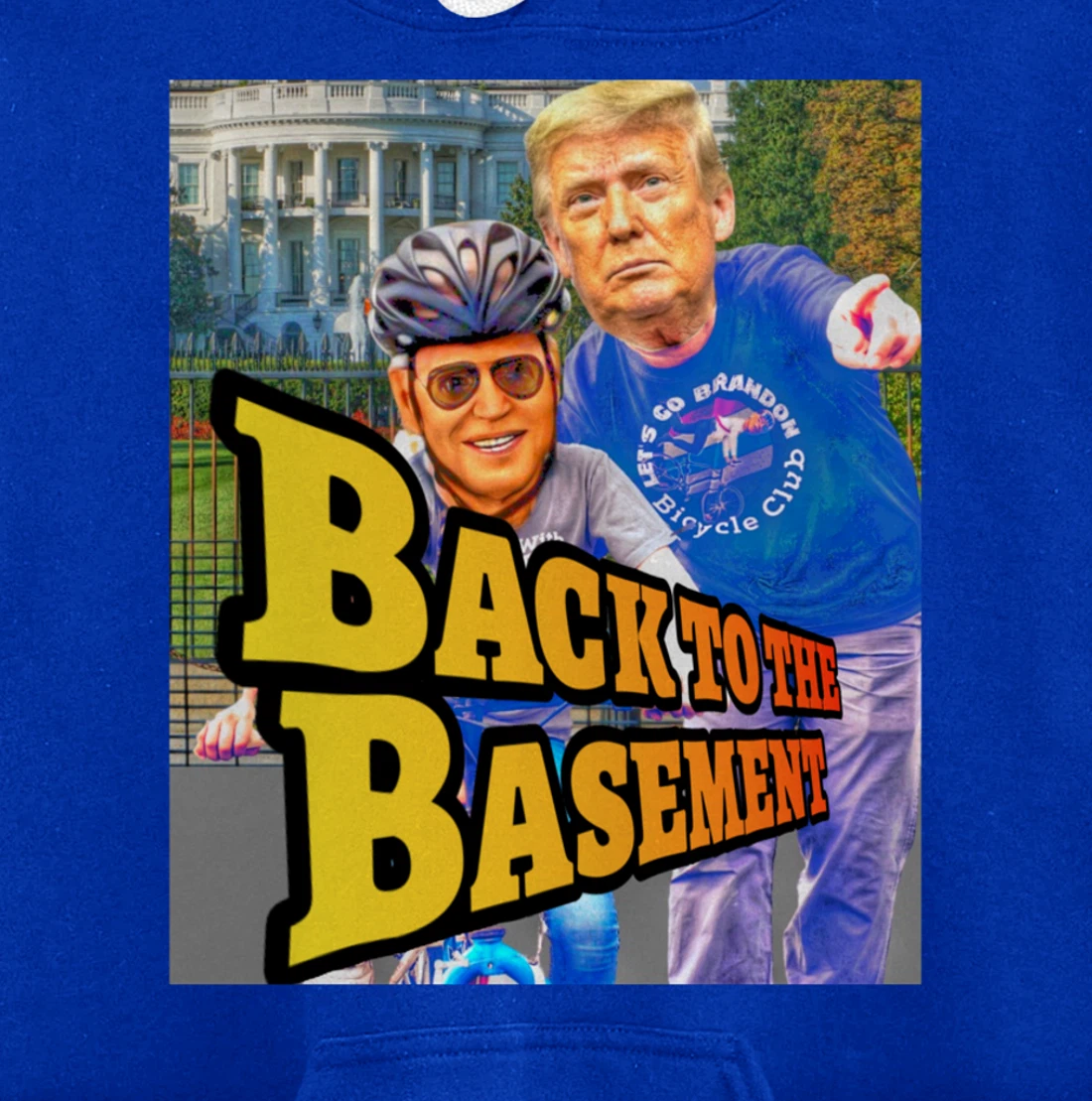 Back to the Basement Biden Trump Bicycle Patriot Republican Pullover Hoodie