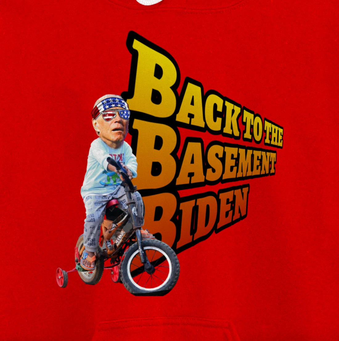 Back to the Basement Biden Trump Bicycle Patriot Republican Pullover Hoodie