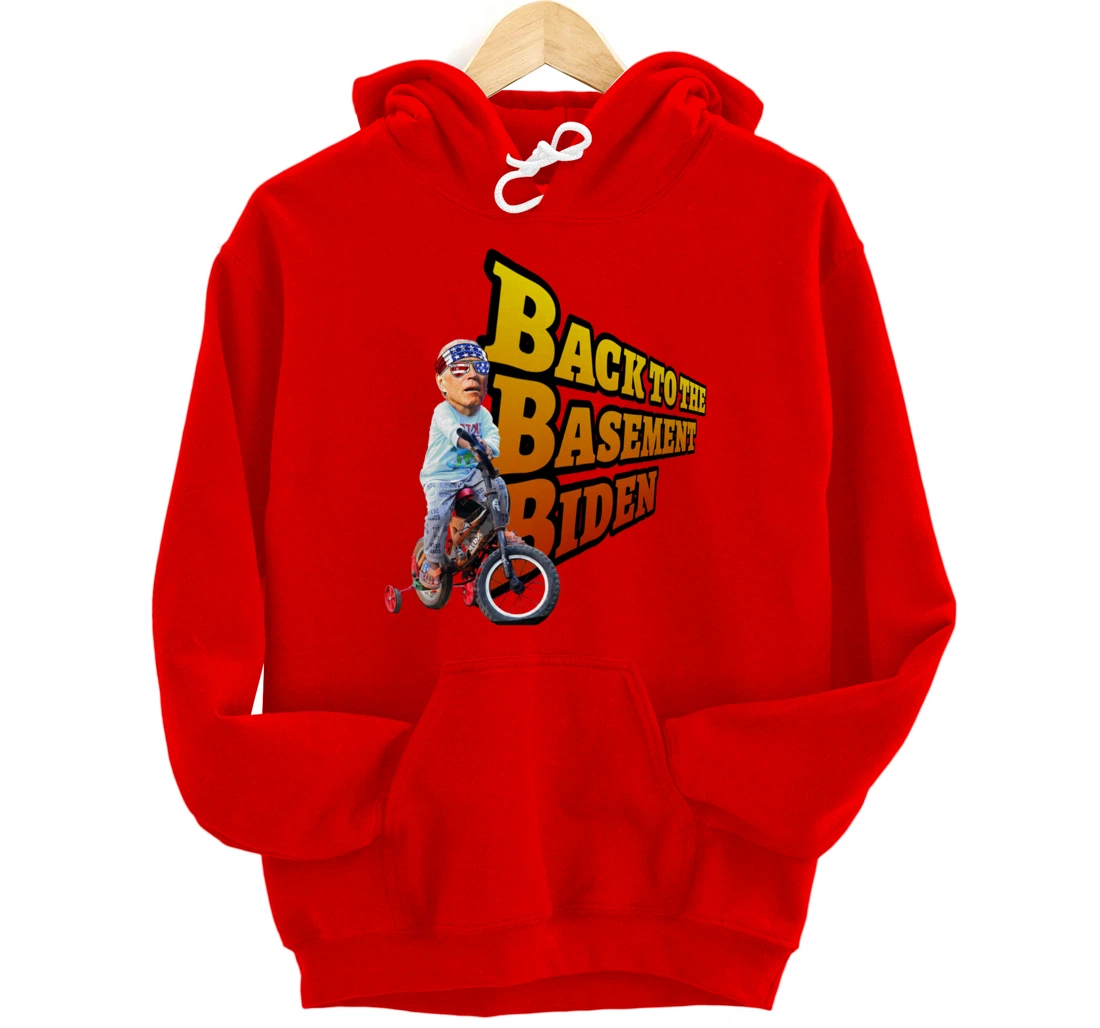 Back to the Basement Biden Trump Bicycle Patriot Republican Pullover Hoodie