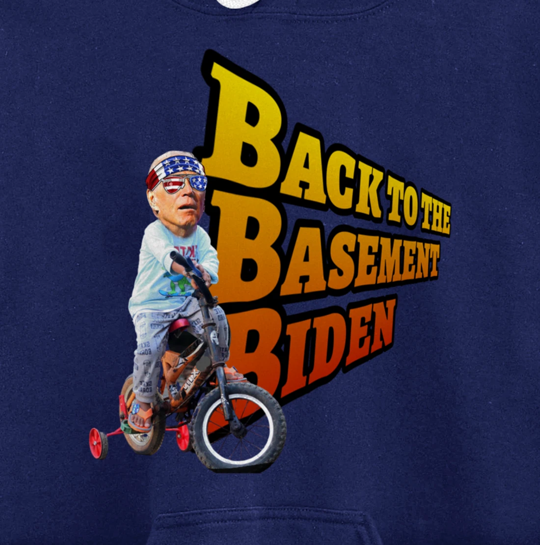 Back to the Basement Biden Trump Bicycle Patriot Republican Pullover Hoodie