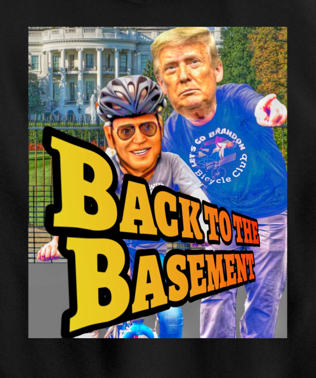 Back to the Basement Biden Trump Bicycle Patriot Republican Pullover Hoodie