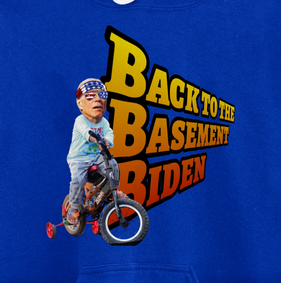 Back to the Basement Biden Trump Bicycle Patriot Republican Pullover Hoodie