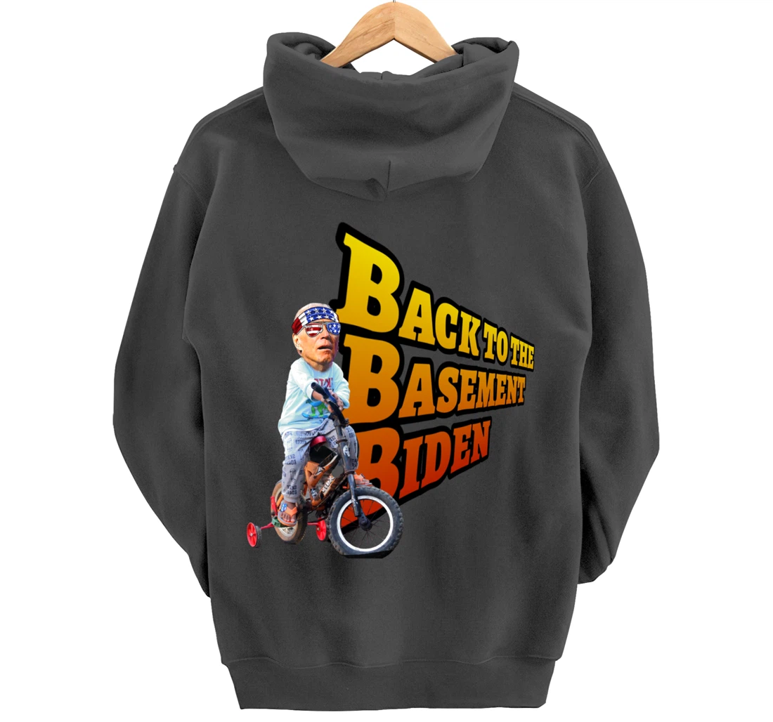 Back to the Basement Biden Trump Bicycle Patriot Republican Pullover Hoodie