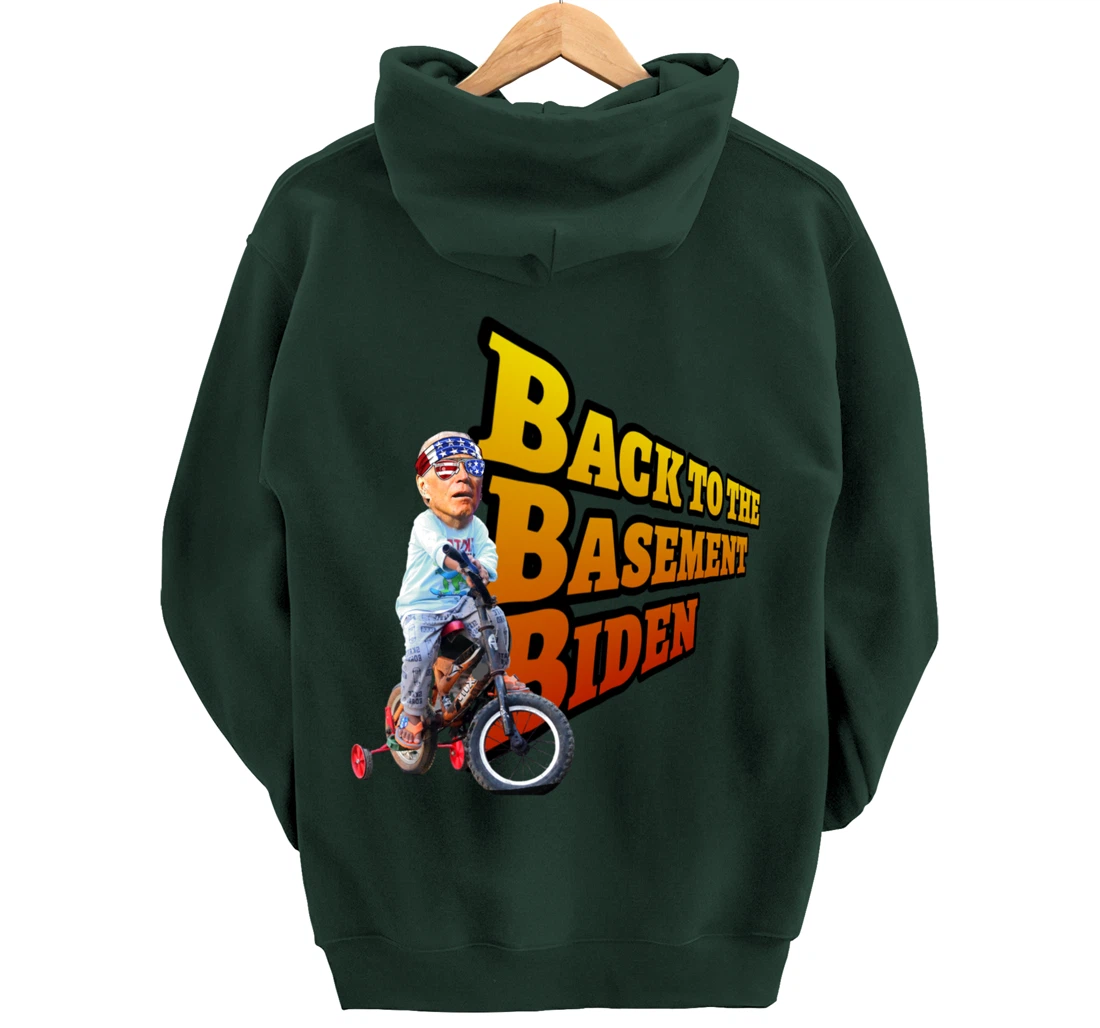 Back to the Basement Biden Trump Bicycle Patriot Republican Pullover Hoodie