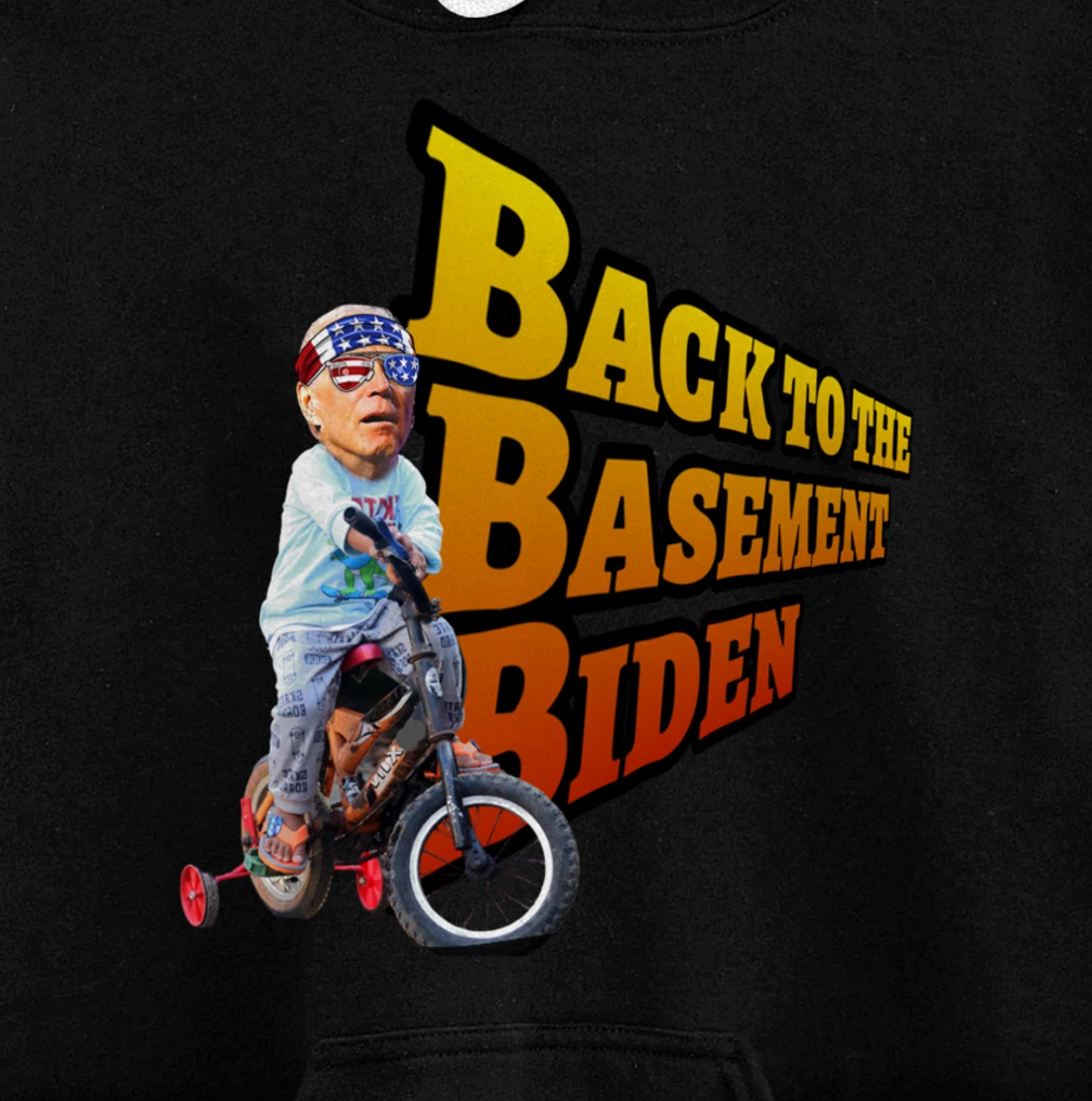 Back to the Basement Biden Trump Bicycle Patriot Republican Pullover Hoodie