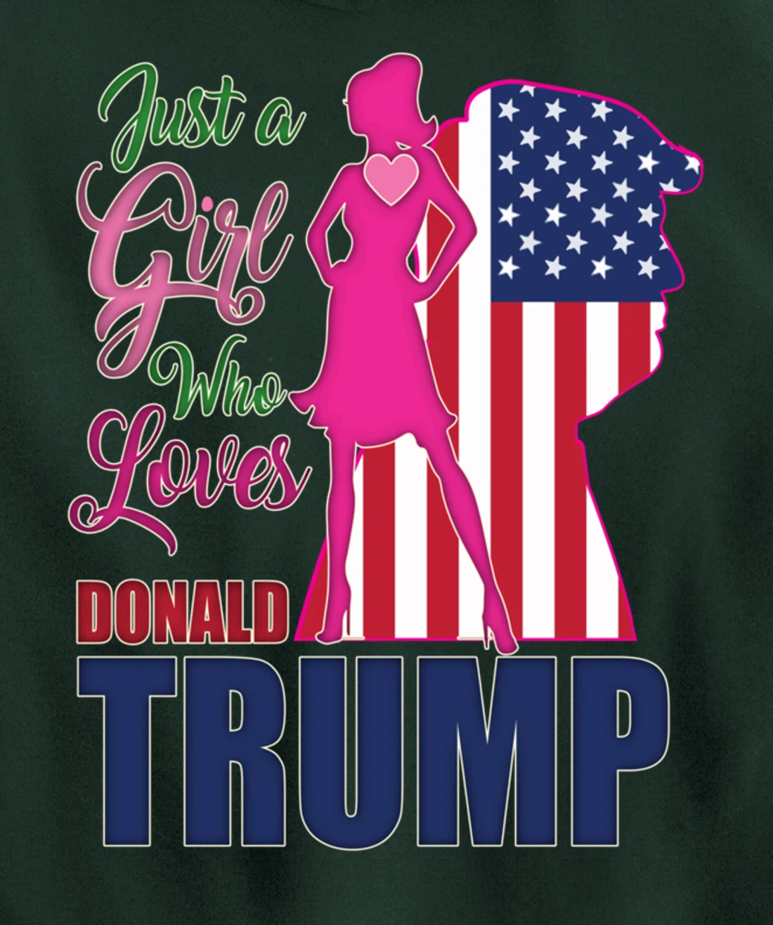 Just A Girl Who Loves Trump - Woman Republican Pullover Hoodie