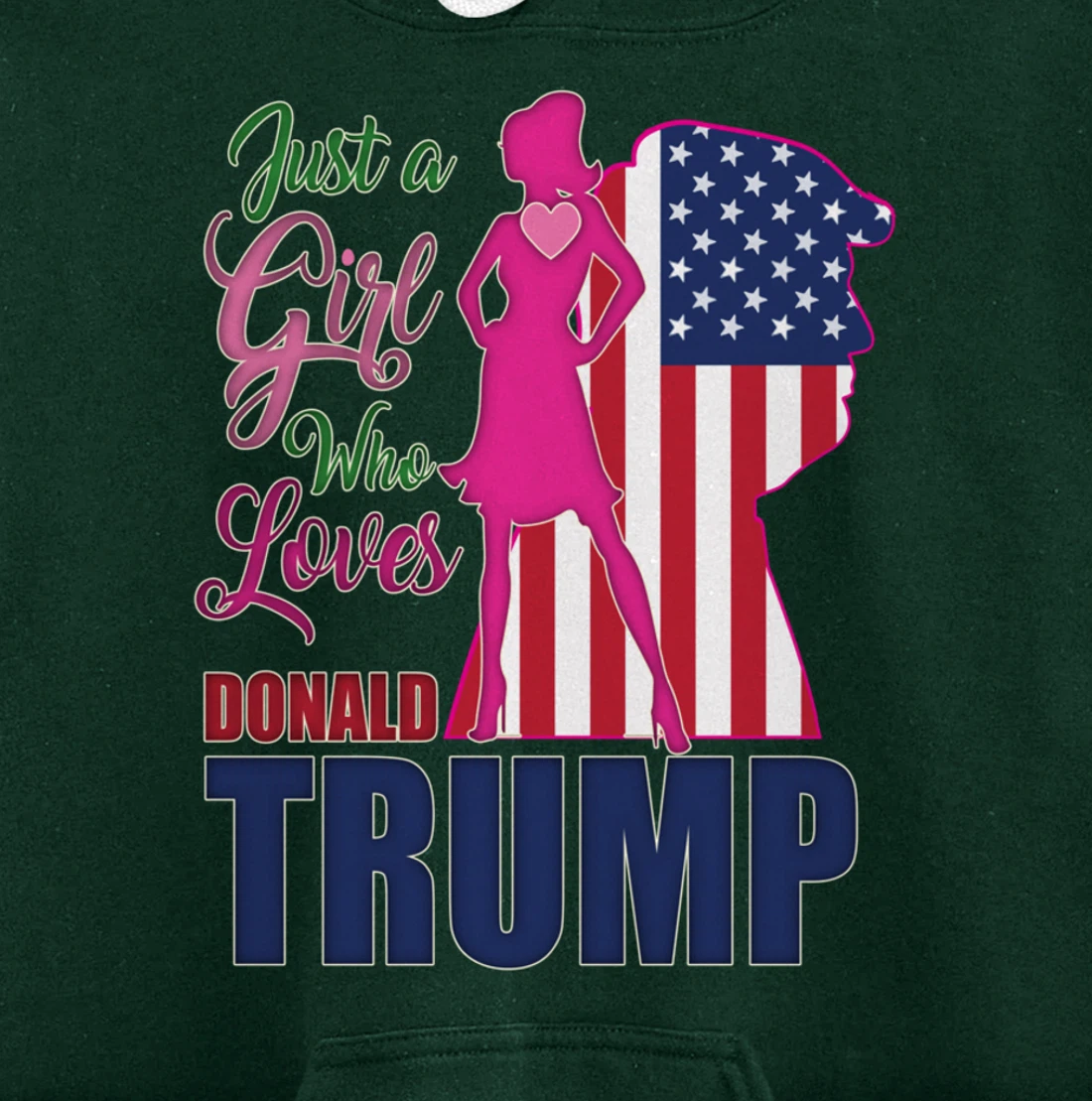 Just A Girl Who Loves Trump - Woman Republican Pullover Hoodie