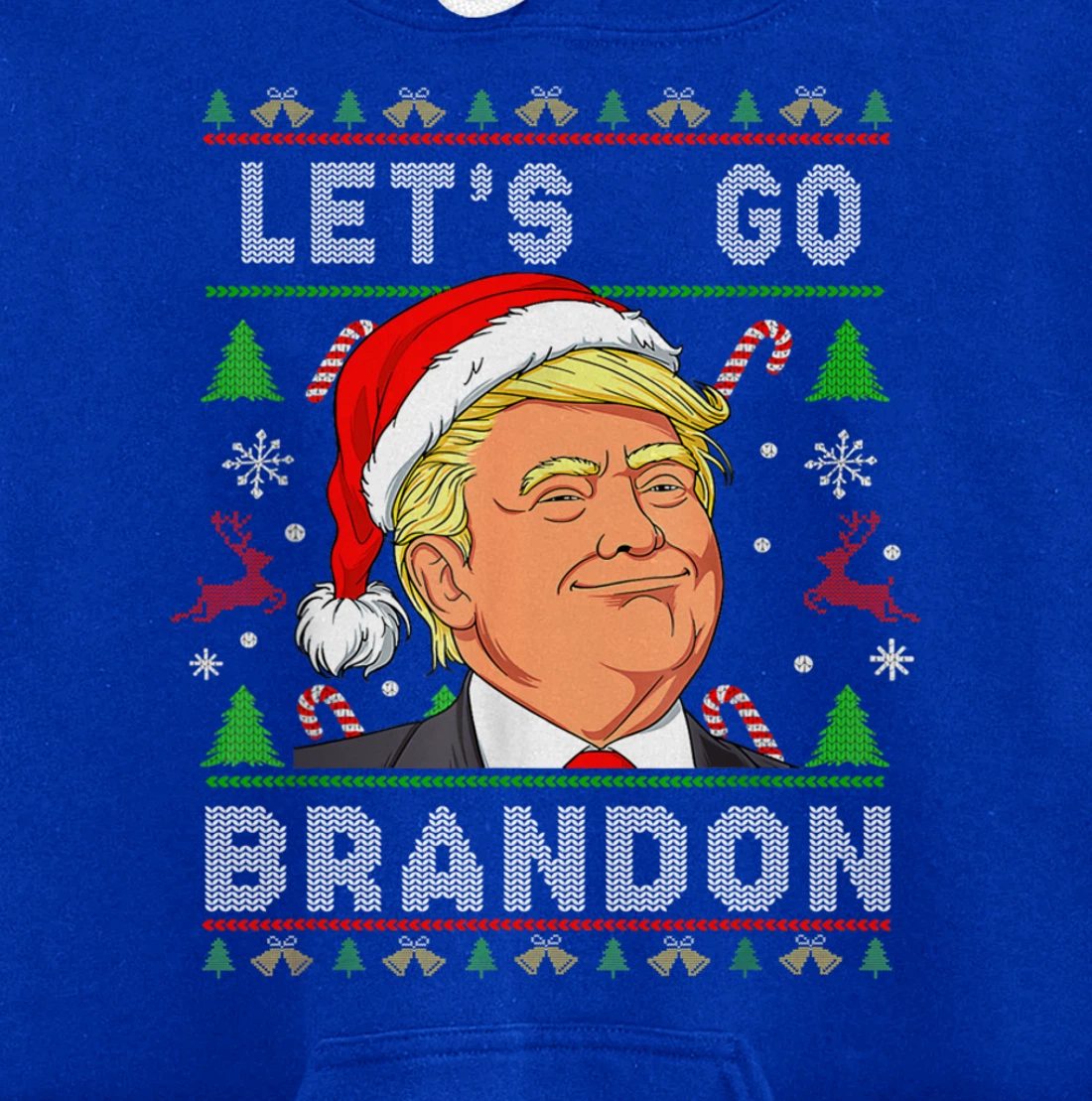 Let’s Go Brandon Trump Ugly Sweater Christmas Pullover Hoodie