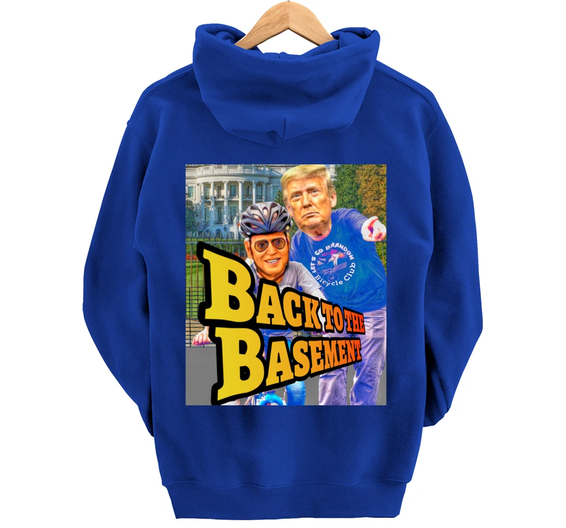 Back to the Basement Biden Trump Bicycle Patriot Republican Pullover Hoodie