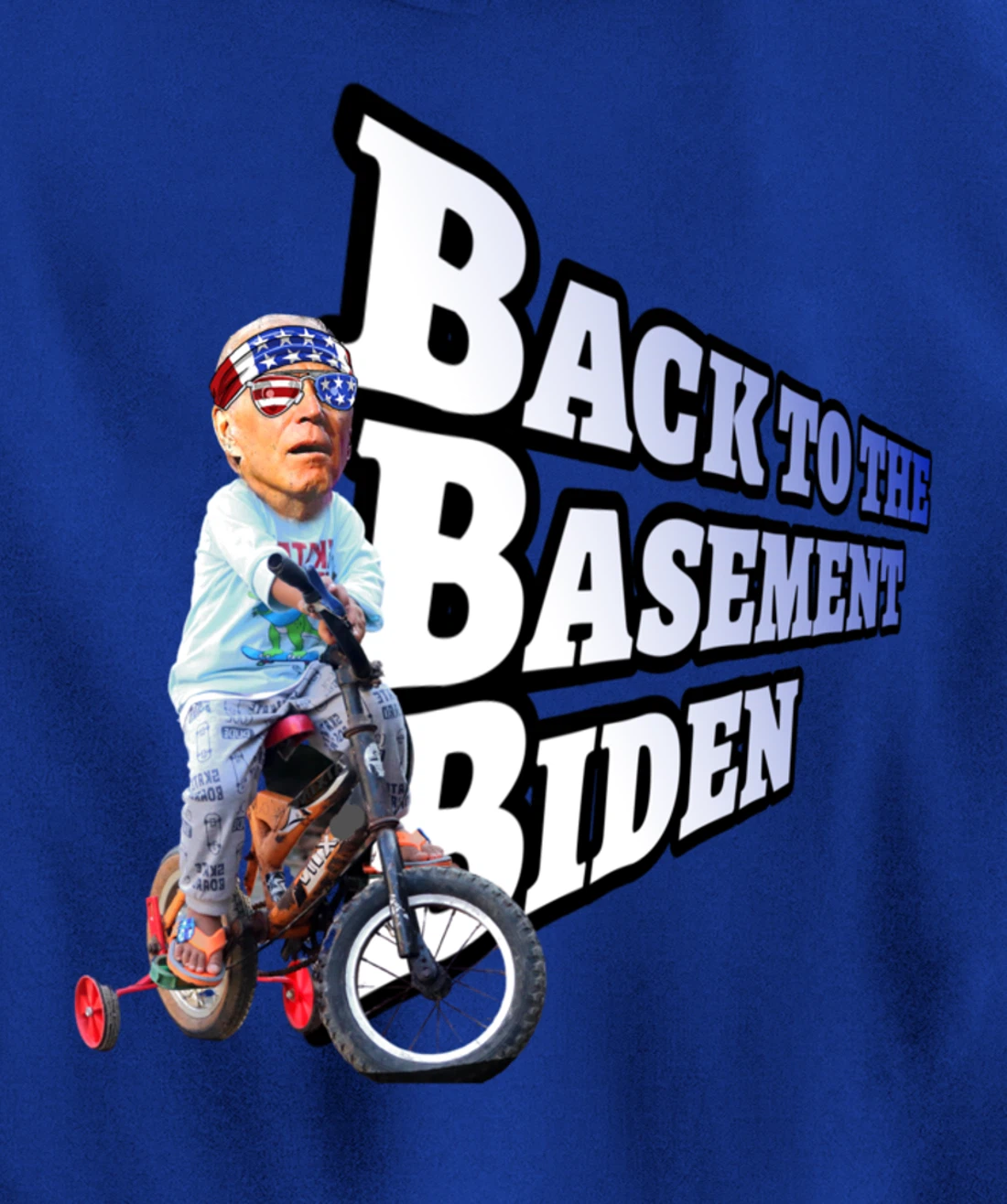 Back to the Basement Biden Trump Bicycle Patriot Republican Pullover Hoodie