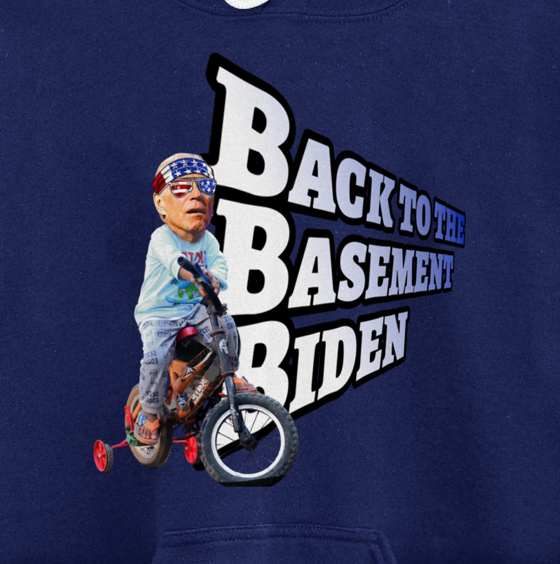 Back to the Basement Biden Trump Bicycle Patriot Republican Pullover Hoodie