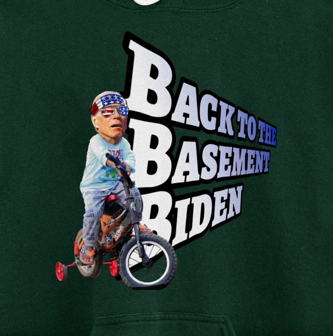 Back to the Basement Biden Trump Bicycle Patriot Republican Pullover Hoodie