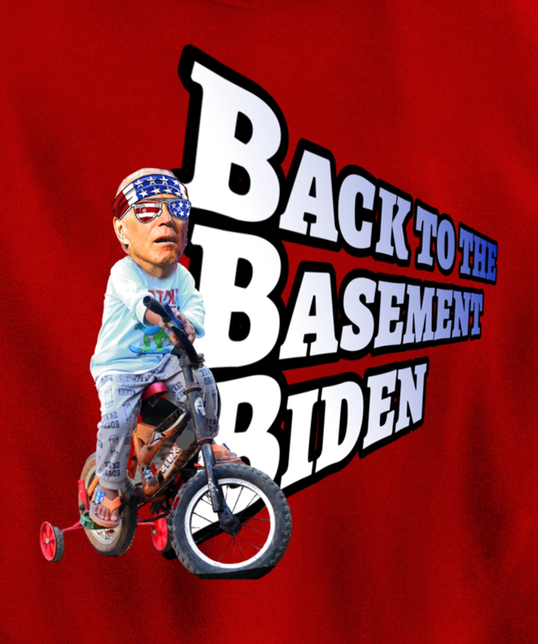 Back to the Basement Biden Trump Bicycle Patriot Republican Pullover Hoodie