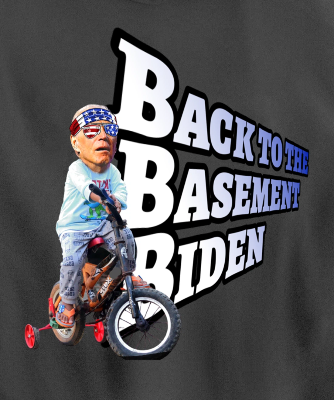 Back to the Basement Biden Trump Bicycle Patriot Republican Pullover Hoodie