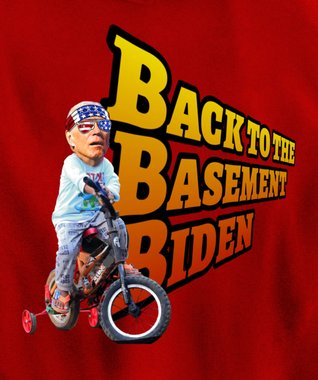 Back to the Basement Biden Trump Bicycle Patriot Republican Pullover Hoodie
