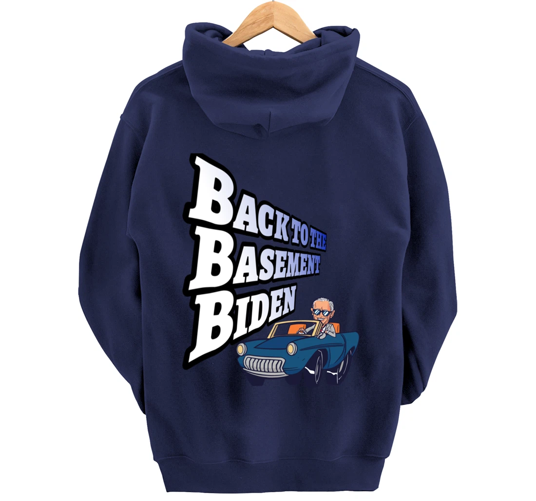 Back to the Basement Biden Trump Bicycle Patriot Republican Pullover Hoodie