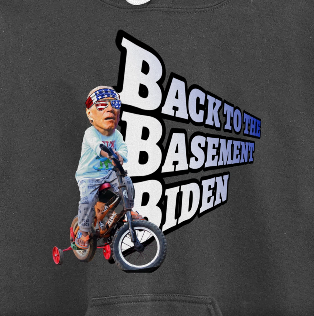 Back to the Basement Biden Trump Bicycle Patriot Republican Pullover Hoodie