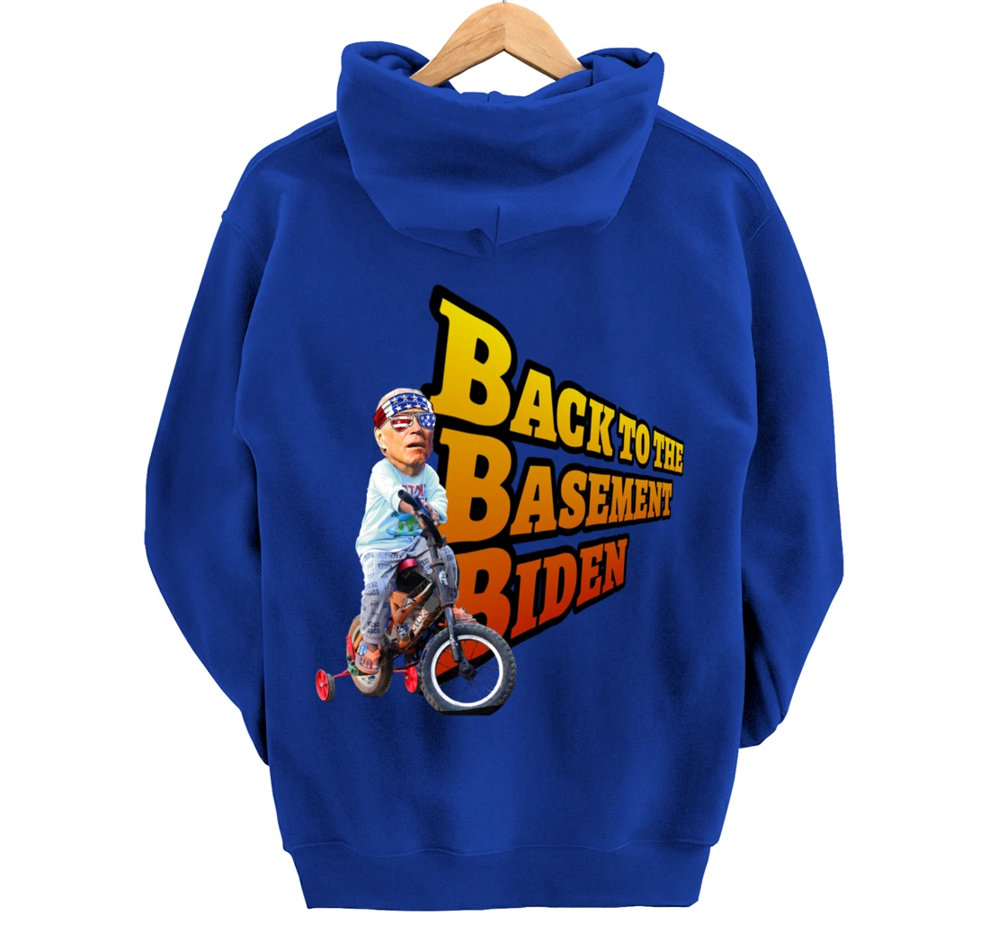 Back to the Basement Biden Trump Bicycle Patriot Republican Pullover Hoodie