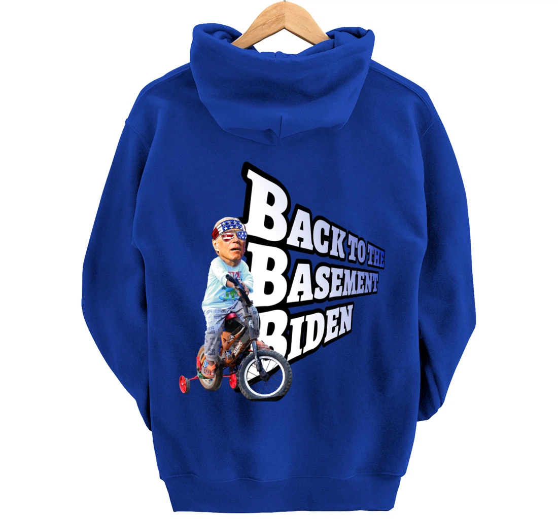 Back to the Basement Biden Trump Bicycle Patriot Republican Pullover Hoodie
