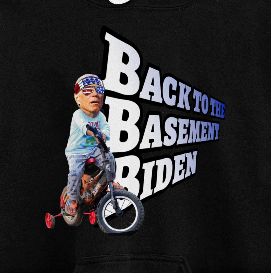 Back to the Basement Biden Trump Bicycle Patriot Republican Pullover Hoodie