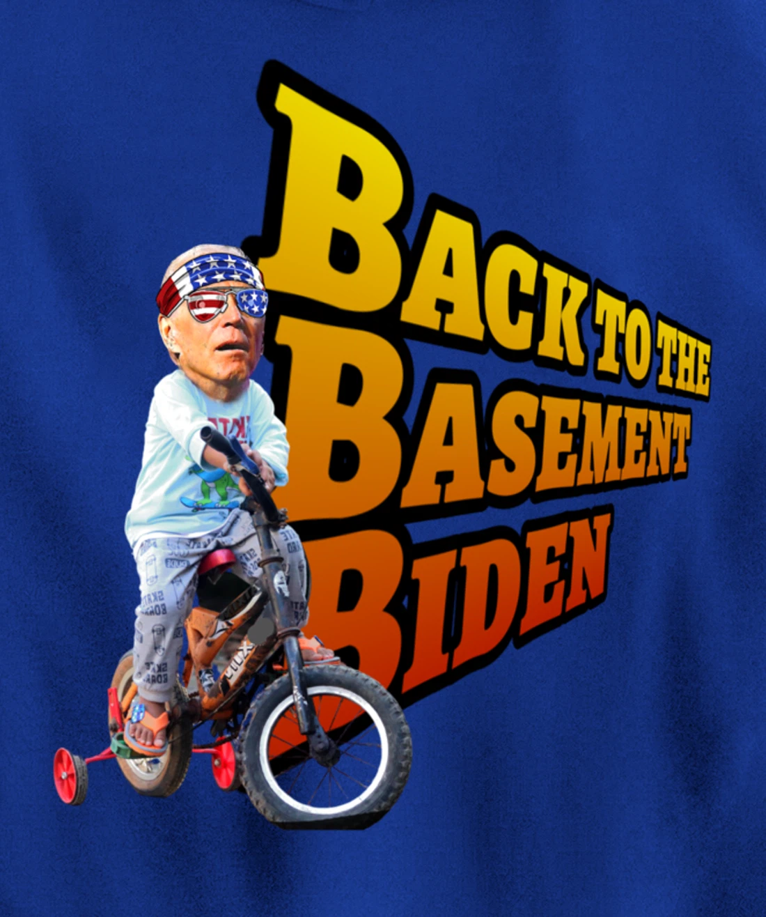 Back to the Basement Biden Trump Bicycle Patriot Republican Pullover Hoodie