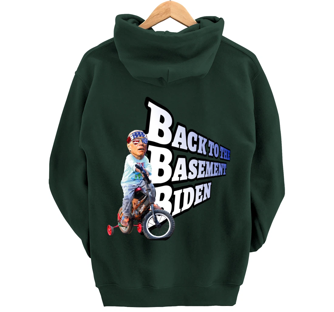 Back to the Basement Biden Trump Bicycle Patriot Republican Pullover Hoodie