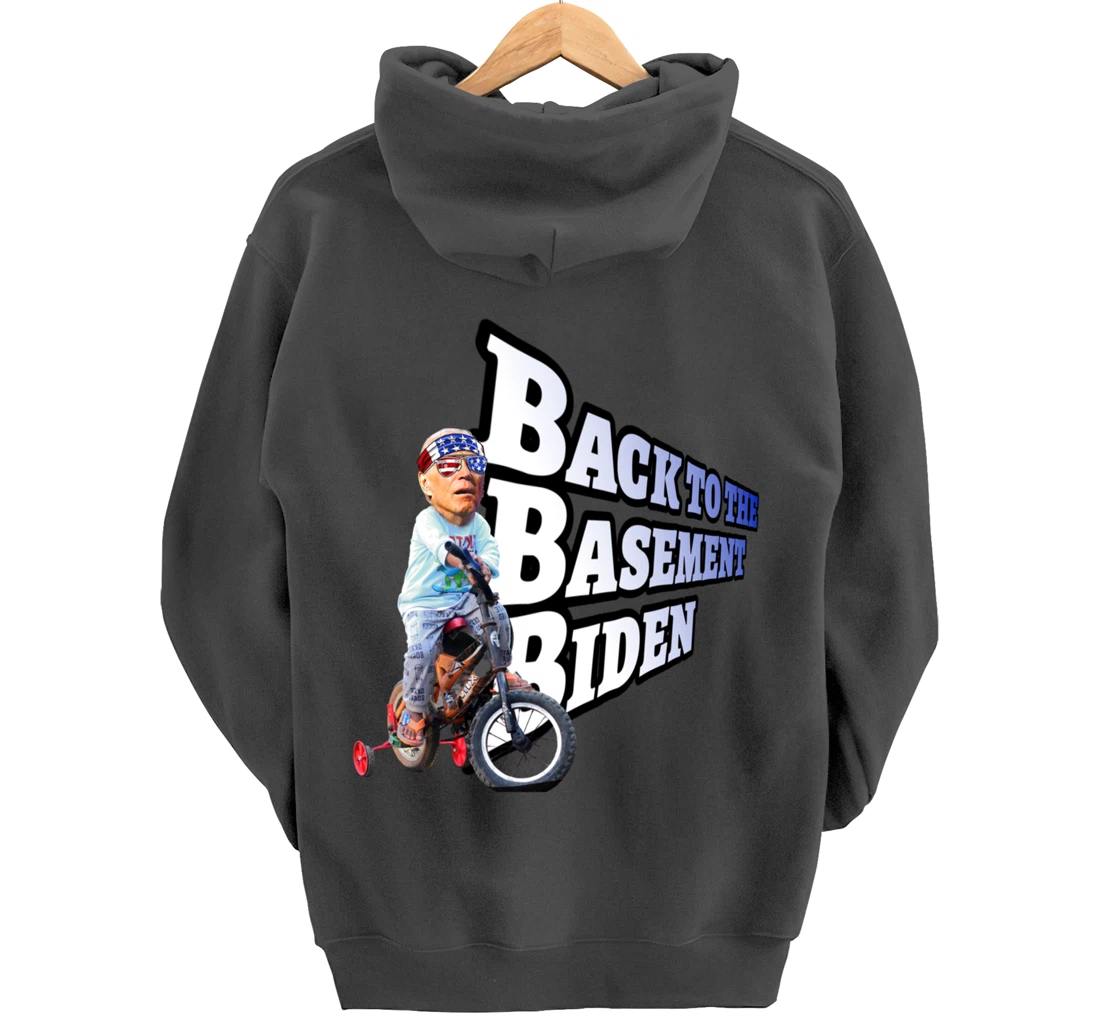 Back to the Basement Biden Trump Bicycle Patriot Republican Pullover Hoodie