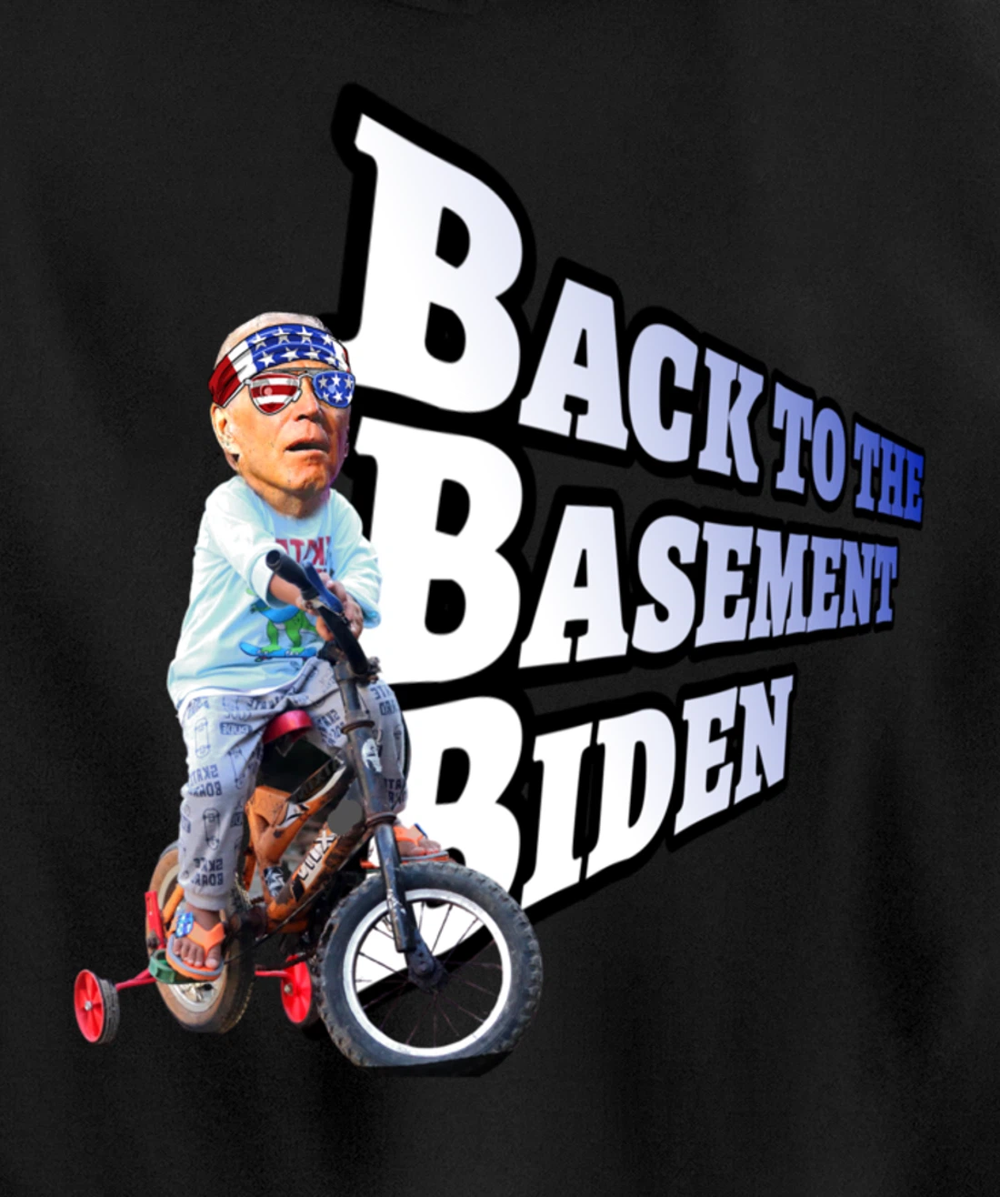 Back to the Basement Biden Trump Bicycle Patriot Republican Pullover Hoodie