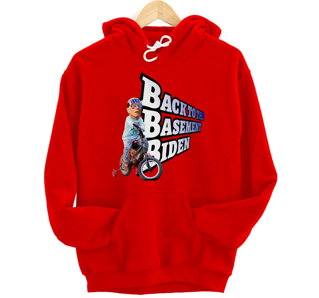 Back to the Basement Biden Trump Bicycle Patriot Republican Pullover Hoodie