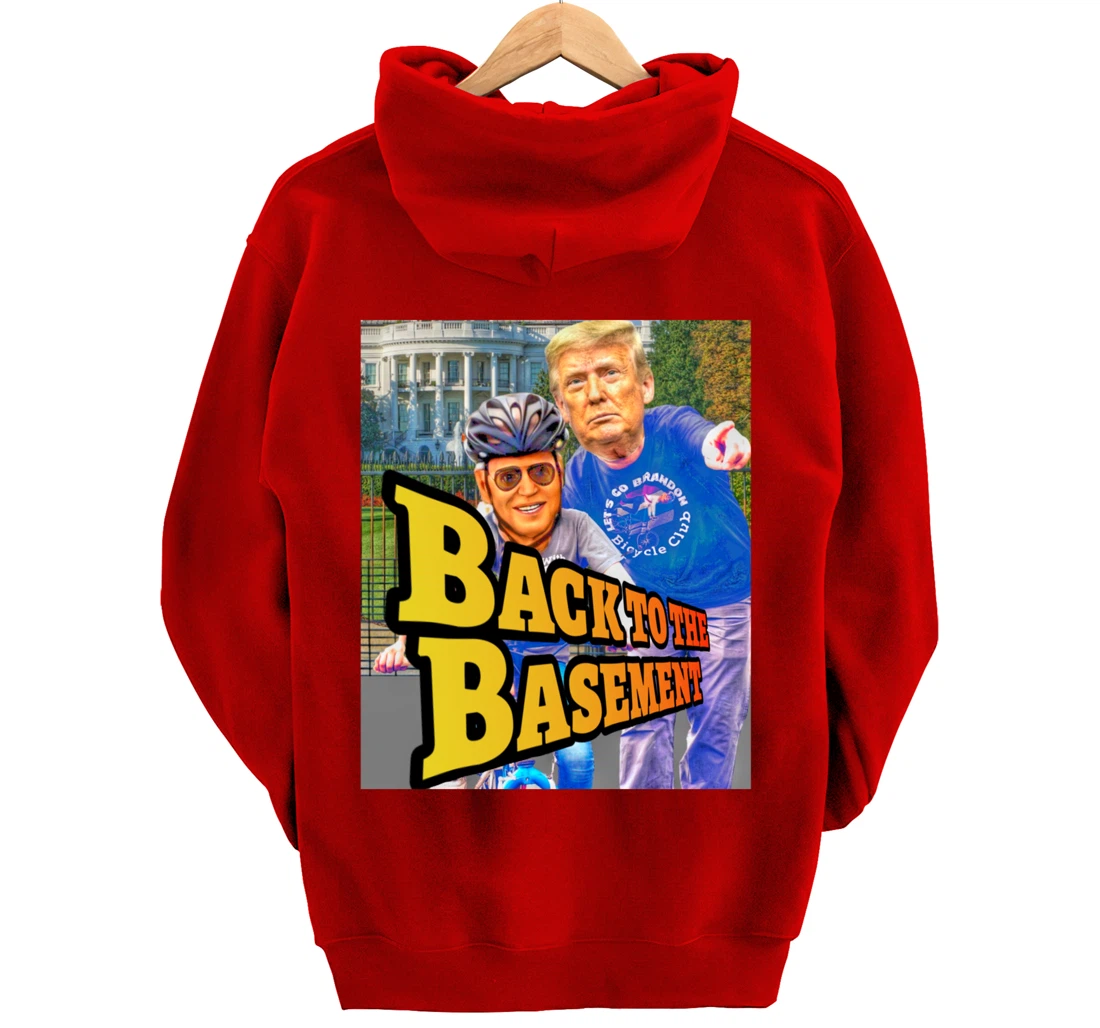 Back to the Basement Biden Trump Bicycle Patriot Republican Pullover Hoodie