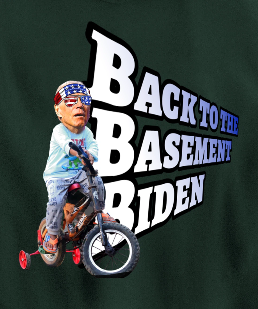 Back to the Basement Biden Trump Bicycle Patriot Republican Pullover Hoodie