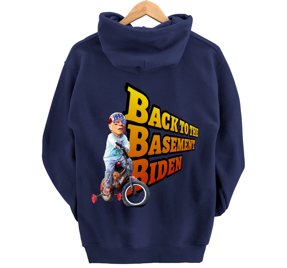 Back to the Basement Biden Trump Bicycle Patriot Republican Pullover Hoodie