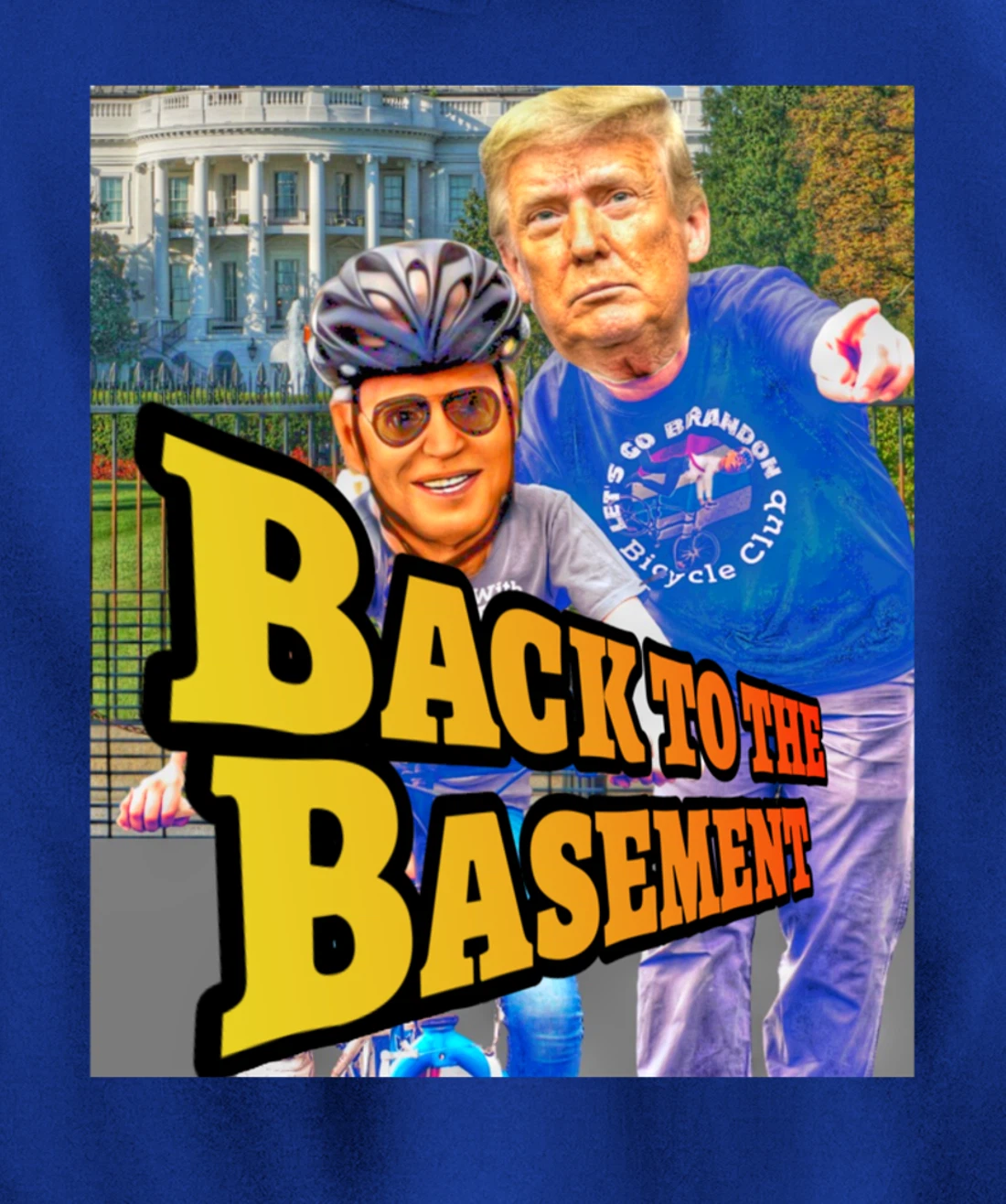 Back to the Basement Biden Trump Bicycle Patriot Republican Pullover Hoodie