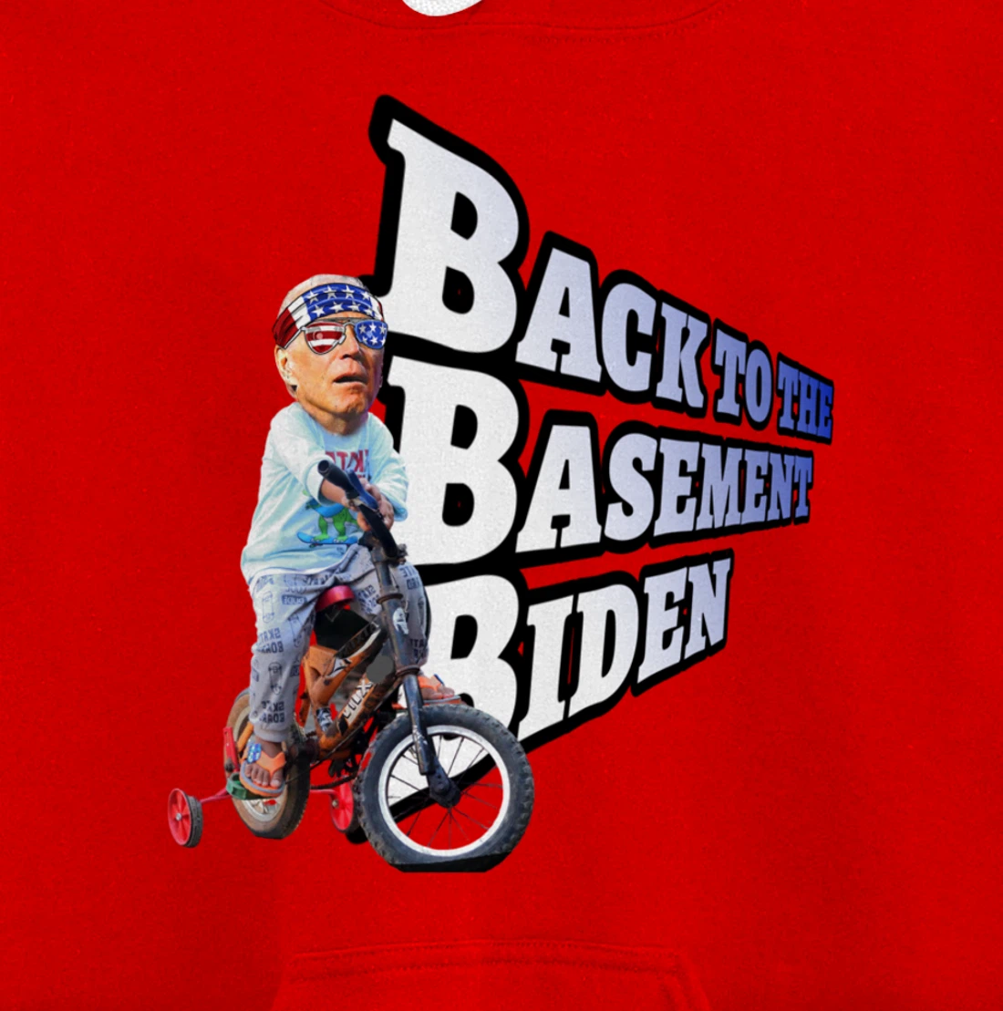 Back to the Basement Biden Trump Bicycle Patriot Republican Pullover Hoodie