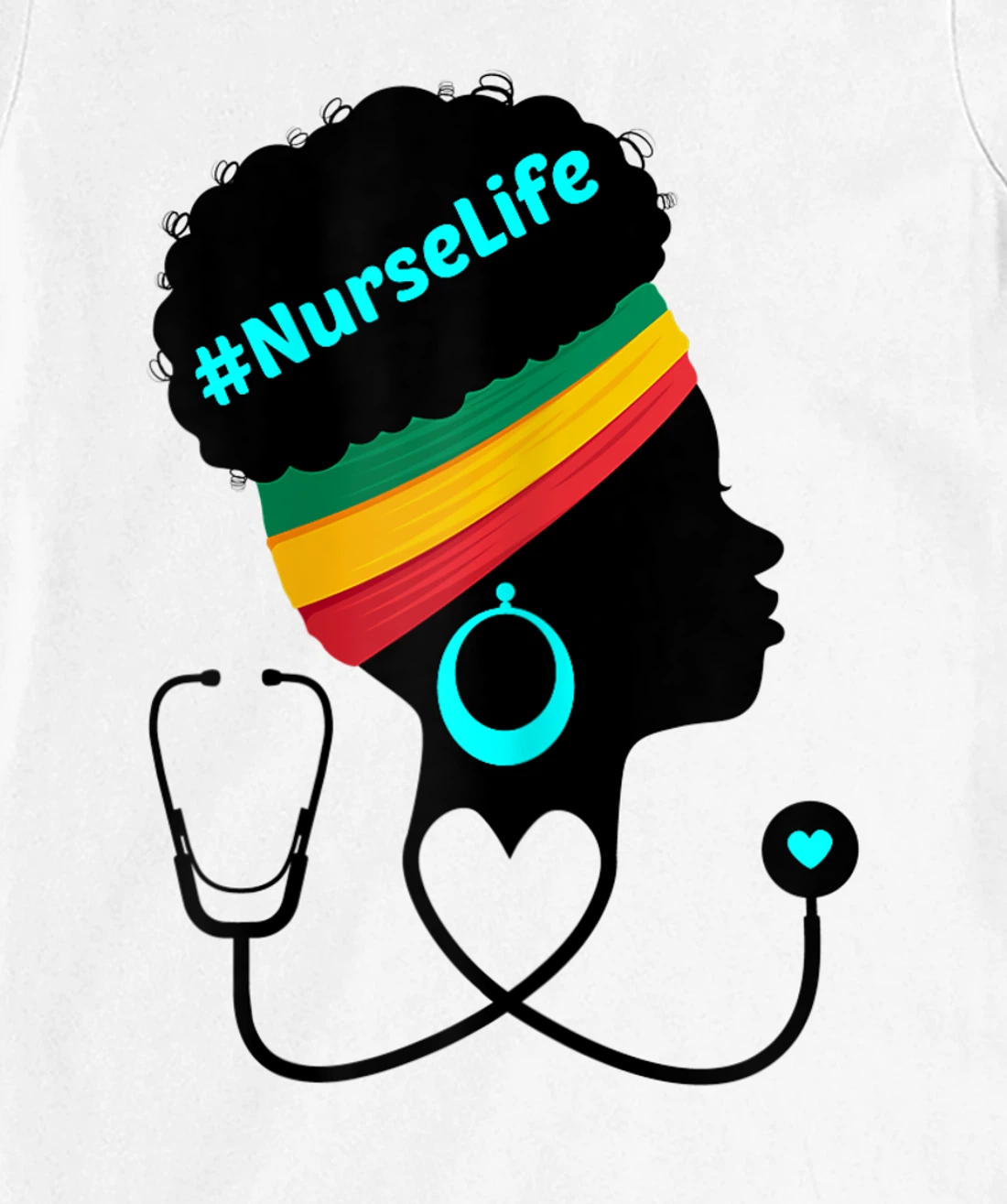 Womens Nurse Life RN LPN CNA Healthcare Stethoscope Heart Nursing T-Shirt, Women T-Shirt