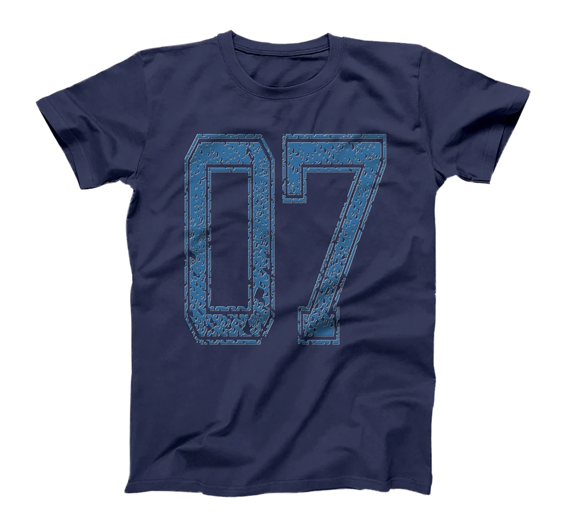 Sports Number 07/ Shirt Number 07/ Year 07 / Team Number 07 T-Shirt