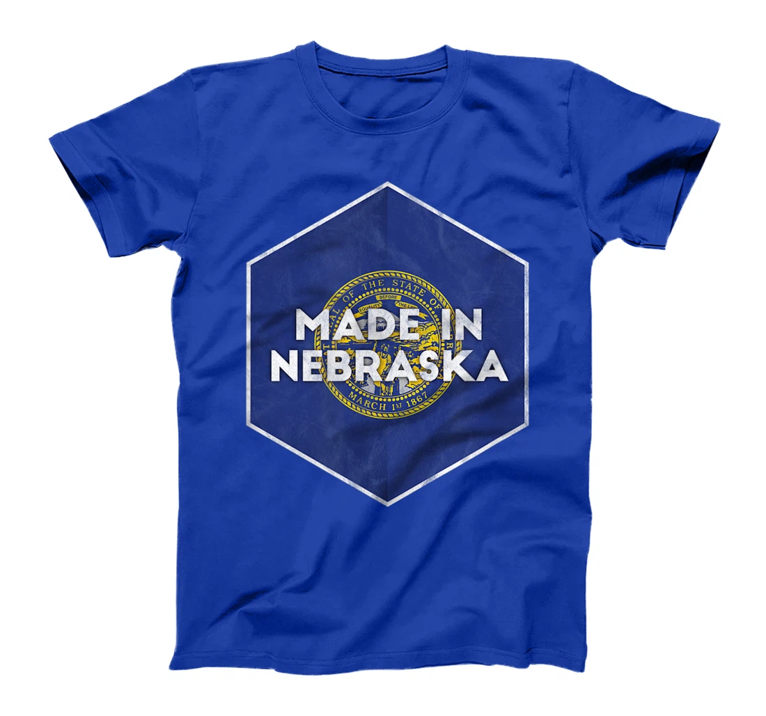 Proud Nebraskan's Distressed Made in Nebraska T-Shirt, Women T-Shirt