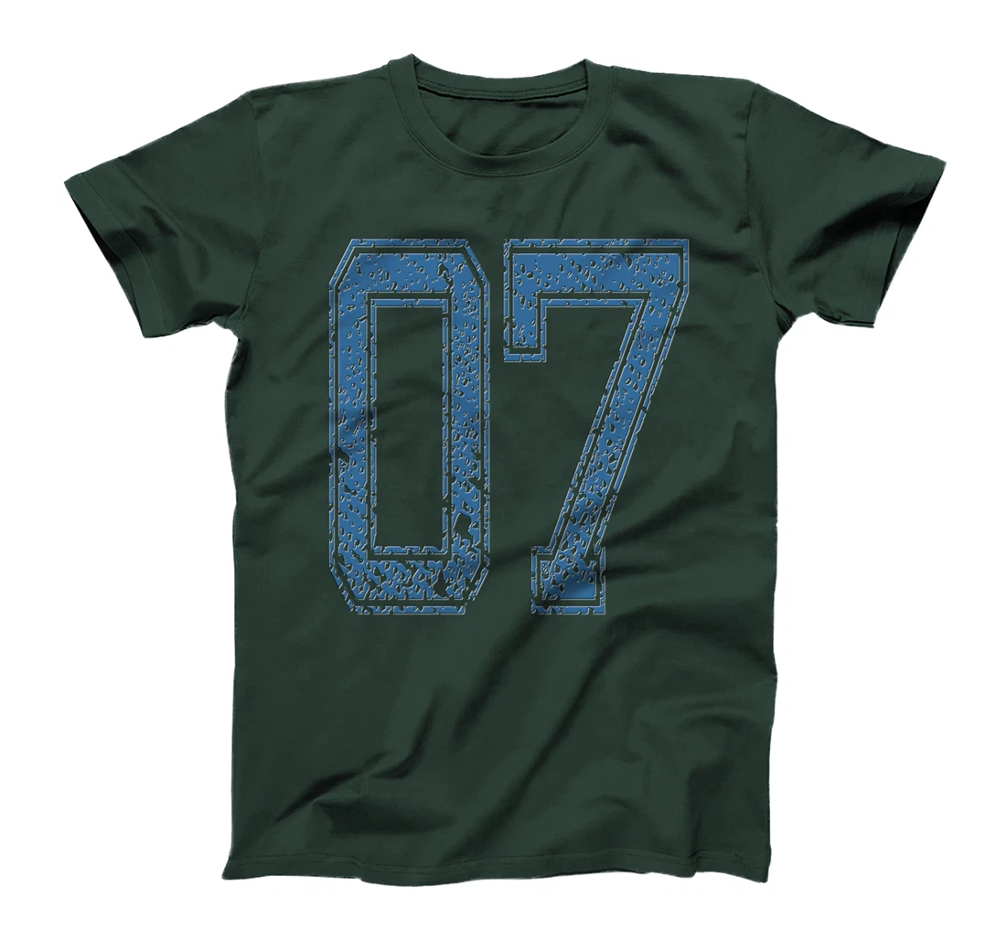 Sports Number 07/ Shirt Number 07/ Year 07 / Team Number 07 T-Shirt