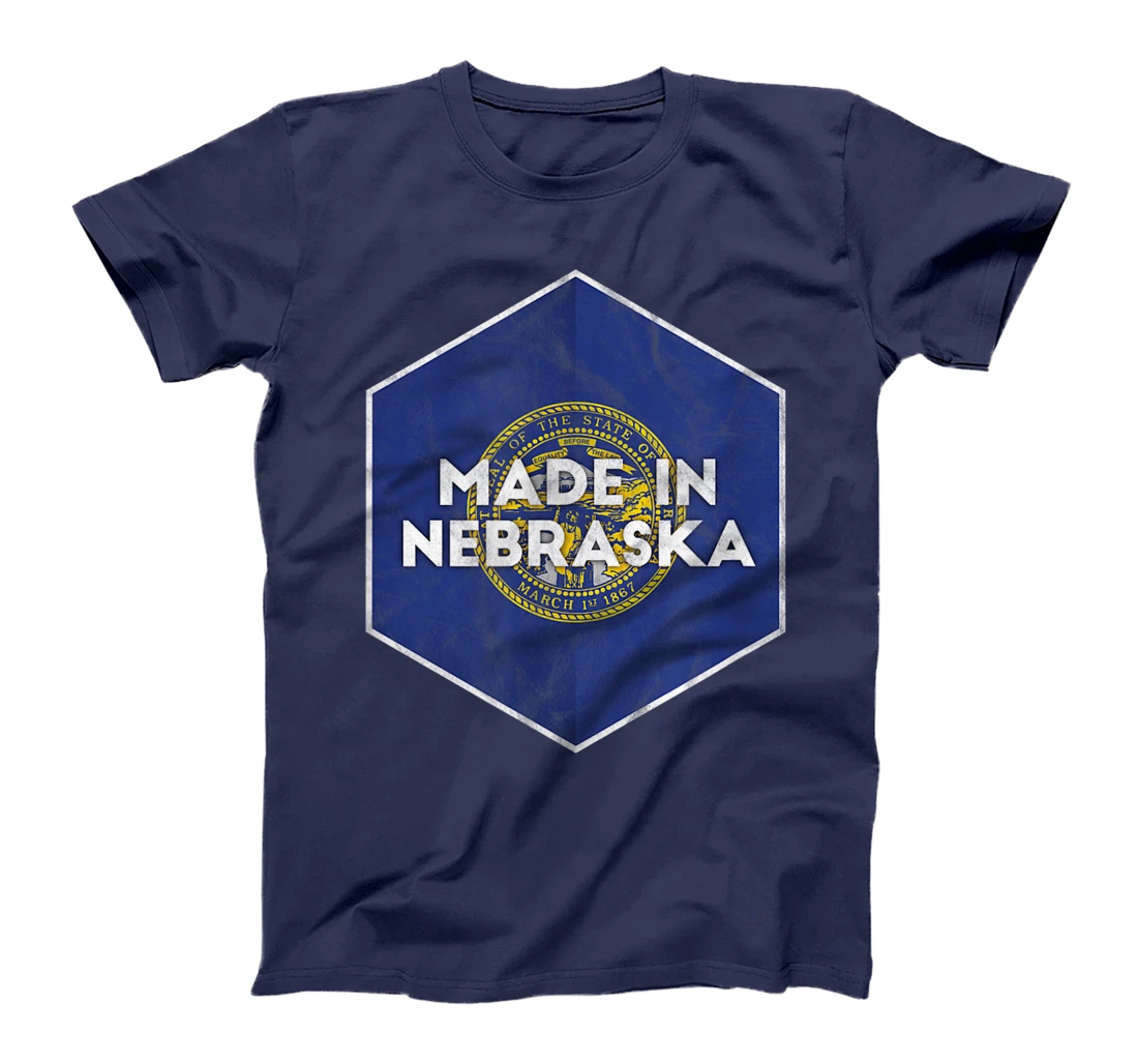 Proud Nebraskan's Distressed Made in Nebraska T-Shirt, Women T-Shirt
