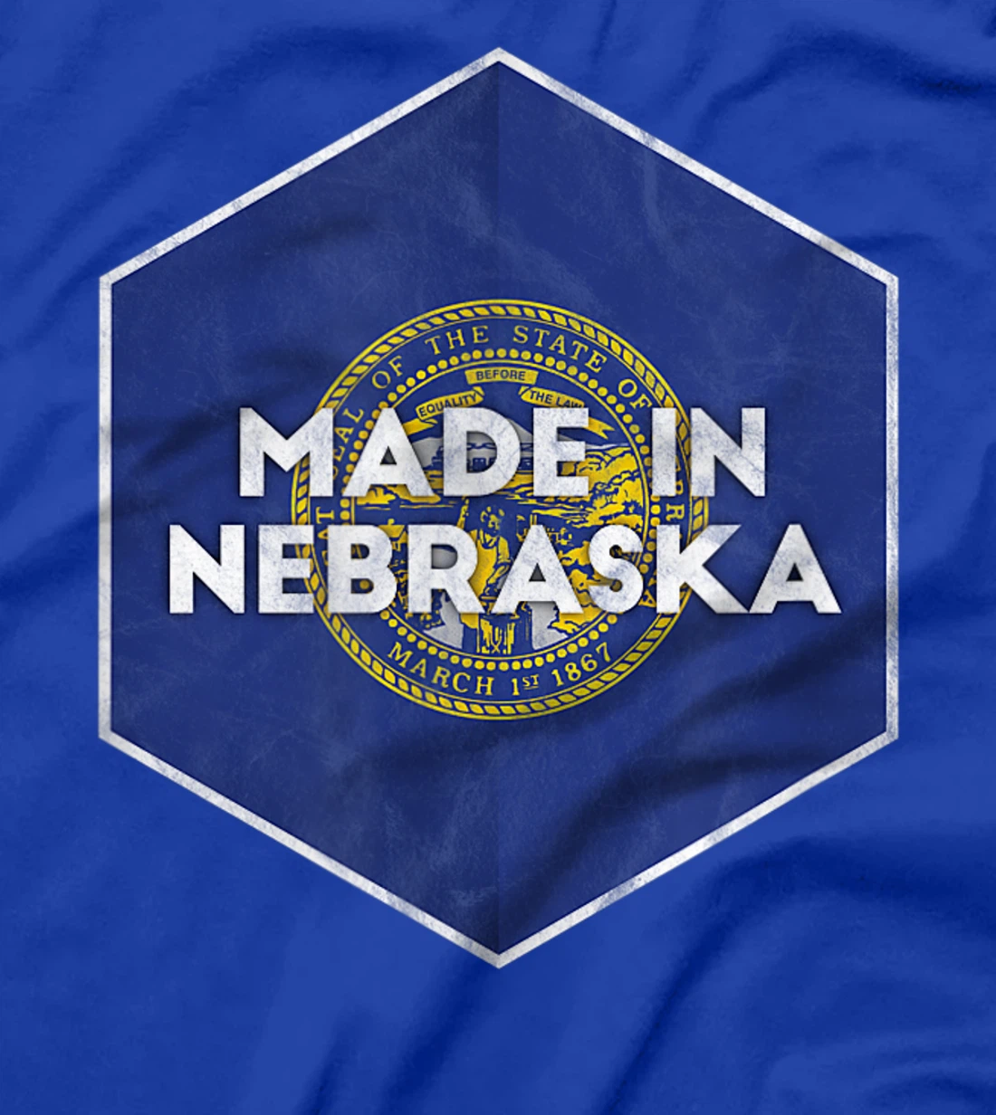 Proud Nebraskan's Distressed Made in Nebraska T-Shirt, Women T-Shirt