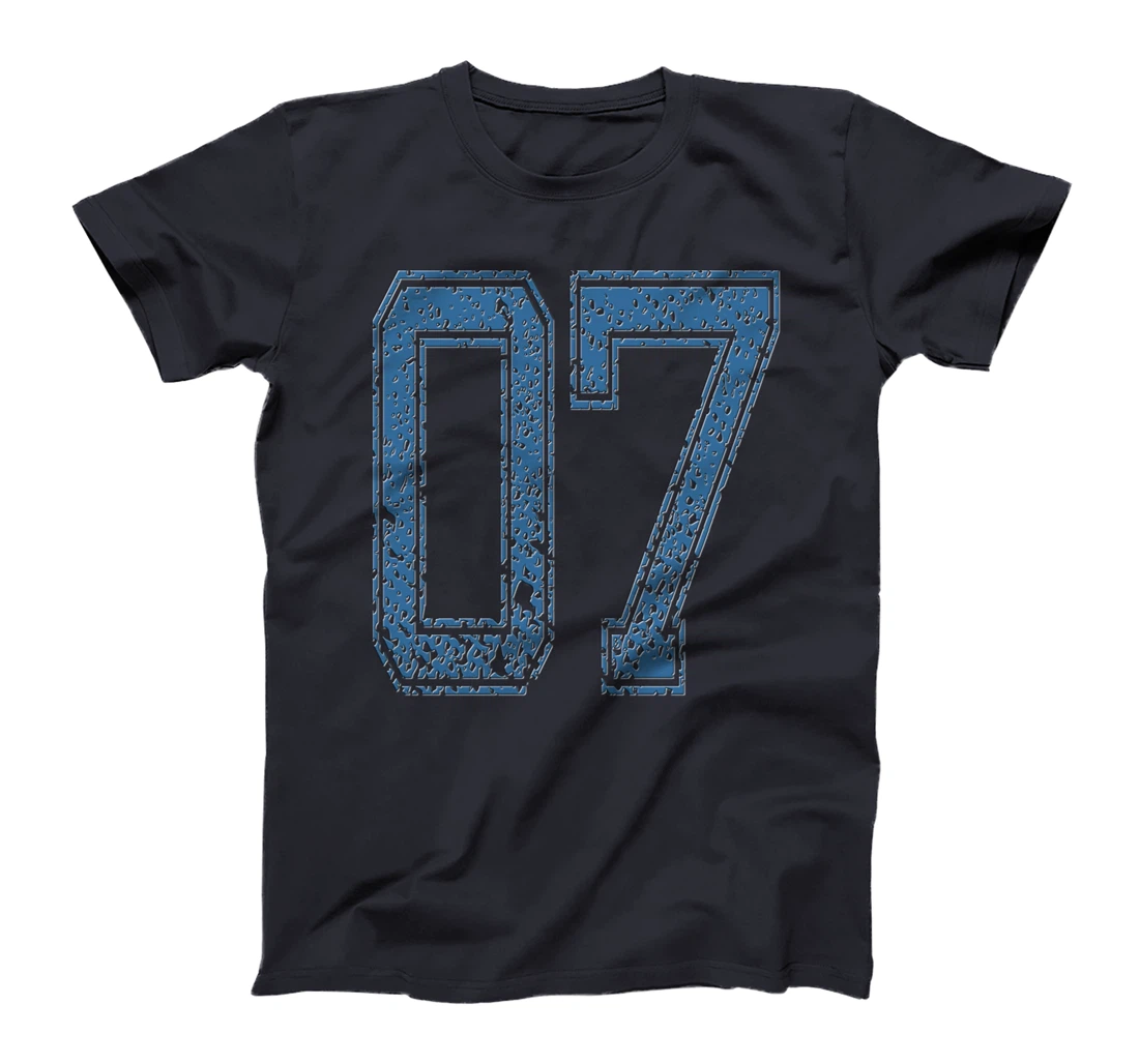 Sports Number 07/ Shirt Number 07/ Year 07 / Team Number 07 T-Shirt