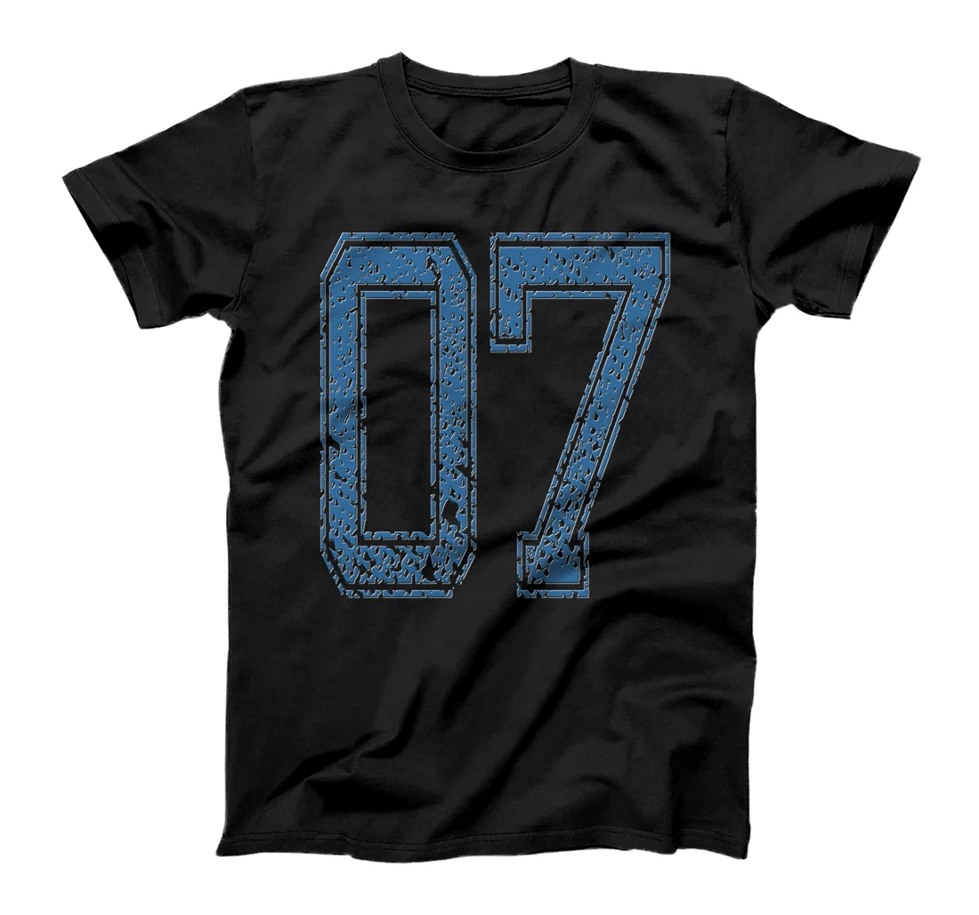 Sports Number 07/ Shirt Number 07/ Year 07 / Team Number 07 T-Shirt