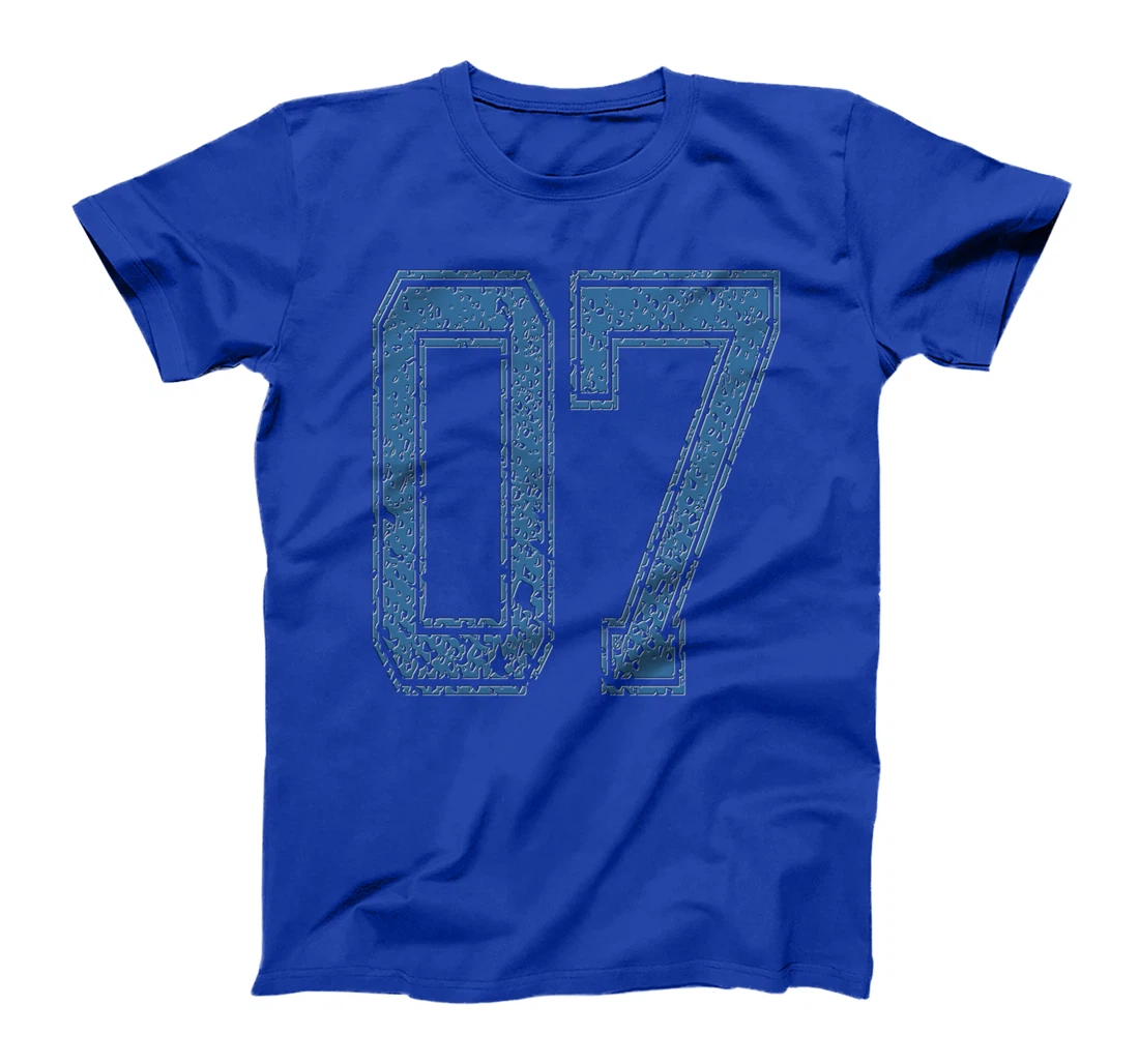 Sports Number 07/ Shirt Number 07/ Year 07 / Team Number 07 T-Shirt