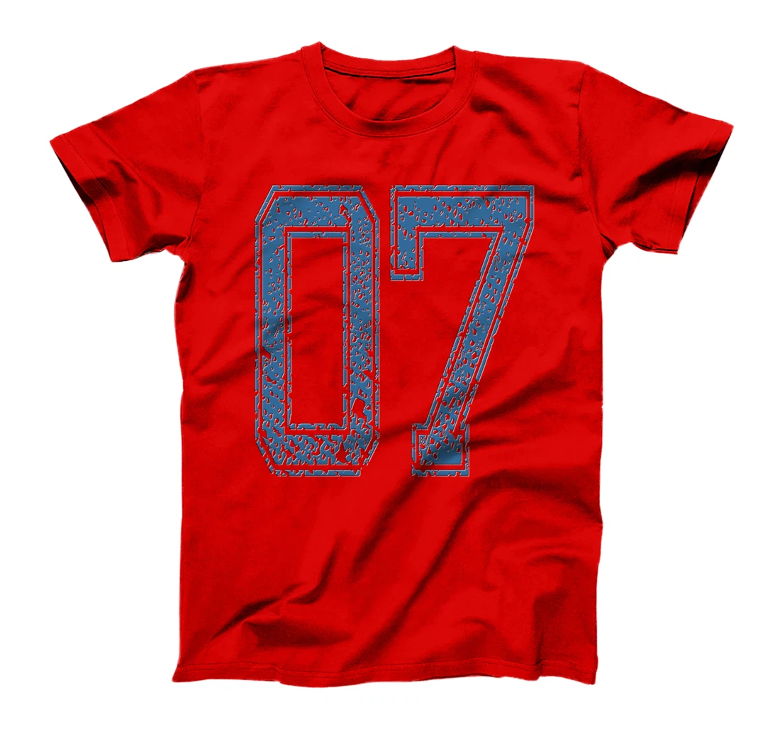 Sports Number 07/ Shirt Number 07/ Year 07 / Team Number 07 T-Shirt