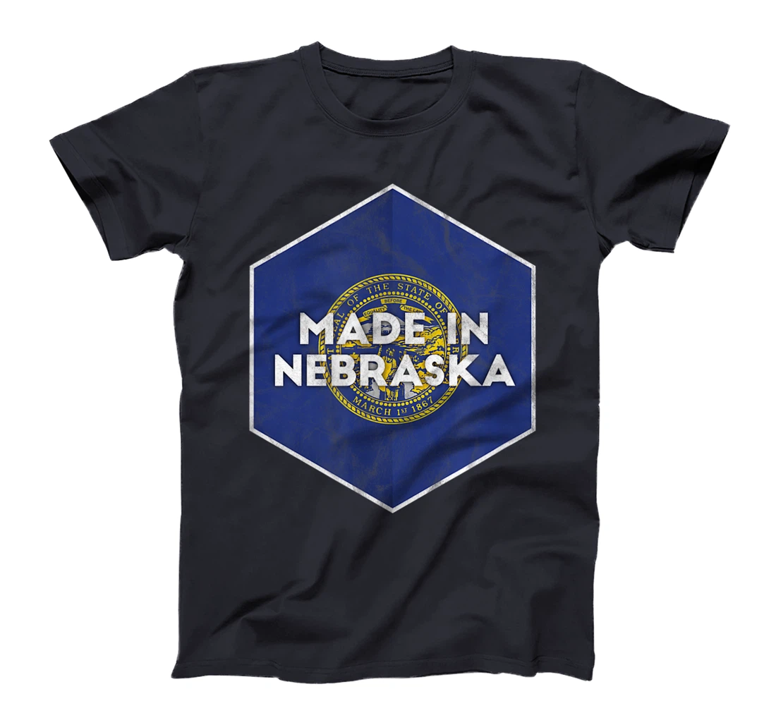 Proud Nebraskan's Distressed Made in Nebraska T-Shirt, Women T-Shirt